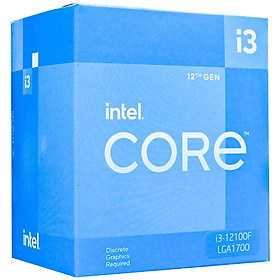CPU Intel Core i3-12100F (3.3GHz turbo up to 4.3GHz, 4 nhân 8 luồng, 12MB Cache, 58W)- Socket Intel LGA 1700) - Hàng Chính Hãng