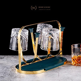 Mua ÚP CỐC CÓ KHAY HỨNG DECOR 2022 | GIÁ ÚP LY SƠN TĨNH ĐIỆN KÈM KHAY HỨNG NƯỚC HOME LUXURY DECOR PHONG CÁCH RETRO 2022 NEW