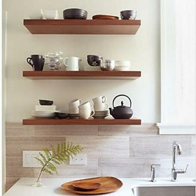 Mua XẢ KHO Kệ trang trí treo tường 3 thanh ngang 40cm x 15cm đầy đủ ốc vít lắp ráp KTT01