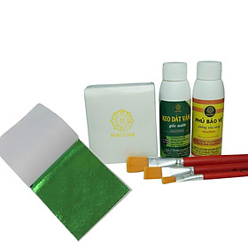 Mua Combo dát vàng gốc nước 500 lá vàng đa sắc 8 màu siêu hot