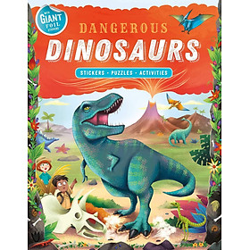 [Download Sách] Dangerous Dinosaurs: Giant Foil Sticker Book with Puzzles and Activities - Khủng long nguy hiểm