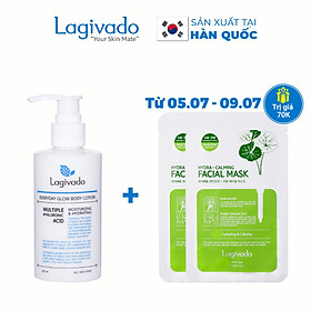 Kem dưỡng trắng da body Hàn Quốc phục hồi da toàn thân Lagivado Everyday Glow BODY LOTION 200ml