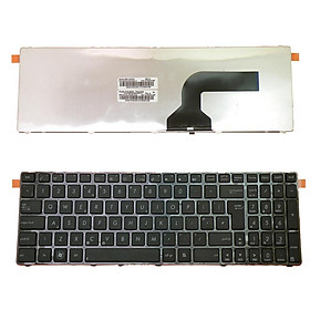 for  N53 Laptop Standard UK English Layout Keyboard Black with Frame