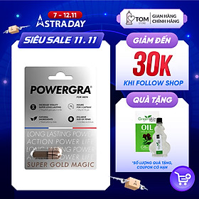 Viên uống tăng cường sinh lý nam giới Powergra Super Gold Magic - Vỉ 1 viên