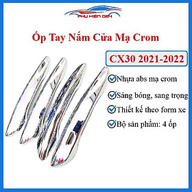 Ốp tay nắm cửa CX30 mạ crom dành cho ô tô Mazda CX-30 2021-2022