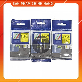 [Combo 3 cuộn] Ống co nhiệt Brother HS2-621 - Đen nền vàng 8.8mm x 1.5m - Hàng nhập khẩu