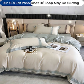 Bộ Chăn Ga Gối Lụa Tencel ANNA NGUYÊN Cao Cấp Chuẩn Khách Sạn 5 Sao Bộ Ga Ra Drap Đệm Chăn Chần Bông Cao Cấp