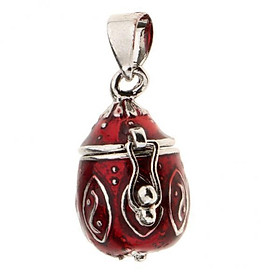 3X Red Enamel Openable Cremation Keepsake Urn Pendant Necklace Memorial Jewelry