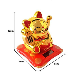Mua MÈO THẦN TÀI  MÈO MAY MẮN MANEKI NEKO 23001 23002 23003 SỬ DỤNG NĂNG LƯỢNG MẶT TRỜI CAO 8CM 10CM 16CM