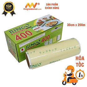 Mua Màng bọc thực phẩm Ringo cuộn lớn R400   cuộn bọc thực phẩm dai  co giãn  bám dính tốt