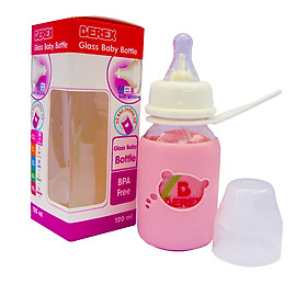 Bình Sữa Thủy Tinh Chống vỡ BEREX 145ml- BSTTC145 màu ngẫu nhiên