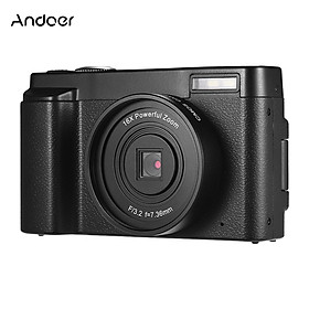 Máy ảnh kỹ thuật số cầm tay Andoer 1080P Full HD 24MP với màn hình xoay 3 inch. hỗ trợ wiFi thu phóng kỹ thuật số 16X