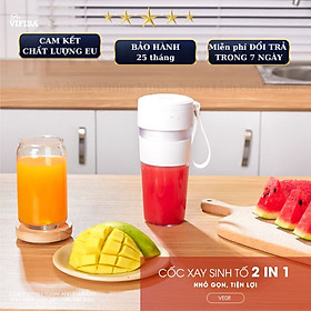 Mua Máy xay sinh tố cầm tay mini tích điện đa năng 2IN1  Máy Xay mini sạc tích điện công suất Lớn  pin trâu  lưỡi dao bén