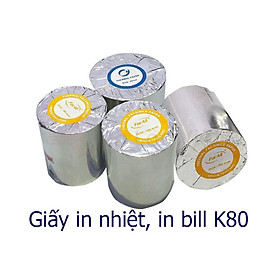 Giấy in bill, in nhiệt K80, Thùng 100 cuộn