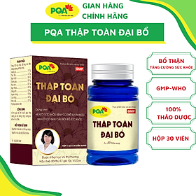 Thập Toàn Đại Bổ PQA Hỗ Trợ Giúp Bổ Khí Huyết, Tăng Cường Sức Đề Kháng Và Khỏe Mạnh Hộp 30 Viên