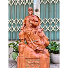Mua Tượng điêu khắc trần quốc tuấn  trần hưng đạo vương gỗ hương đá kt cao 70×33×20cm
