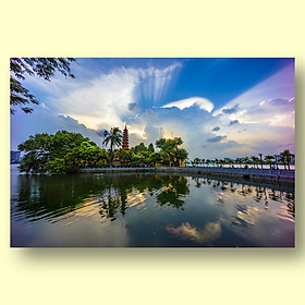 Mua Tranh Treo Tường Canvas Phong Cảnh Chùa Trấn Quốc Hồ Tây Hà Nội - Công Nghệ In UV Nhật Bản - Màu Sắc Đẹp Rõ Nét