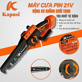 MÁY CƯA XÍCH DÙNG PIN 21V KAPUSI LƯỠI 8" - CẮT MỌI LOẠI GỖ, NHẸ NHÀNG – LINH HOẠT – MẠNH MẼ