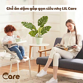 Ghế ăn dặm gấp gọn đa năng Lilcare, chất liệu nhựa PP chịu lực tốt