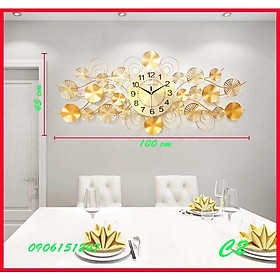 Đồng hồ treo tường trang trí decor C2 kích thước 110 x 45 cm