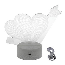 I LOVE U Series LED Nightlight Beside Acrylic Engraving USB