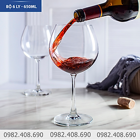 Mua Ly rượu vang đỏ 650ml - Bộ 6 ly uống vang Ocean