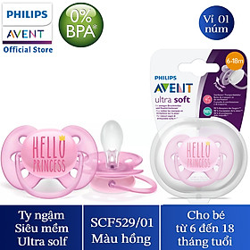 Núm ty ngậm siêu mềm Philips Avent cho bé từ 6 đến 18 tháng tuổi