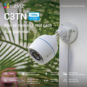 Camera Wifi ngoài trời EZVIZ C3TN 1080P - C3TN Color Night - hổ trợ thẻ nhớ lên 256G - hàng chính hãng