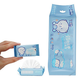 Mua Khăn Giấy Ướt Mini Dễ Thương Bỏ Túi Tiện Lợi ( túi 8 gói ) Khăn ướt mini du lịch