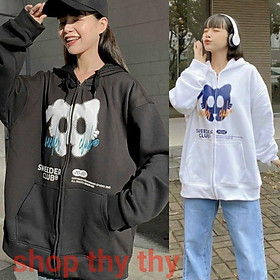 Hình ảnh Áo khoác nữ chất nỉ cao cấp form rộng có nón chống nắng cản gió thời trang, mẫu hoodie kéo zip hàn