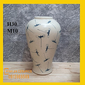 Mua Binh Hoa Lo Hoa Dáng Béo Cao Gốm Sứ Bát Tràng- Gốm Minh An