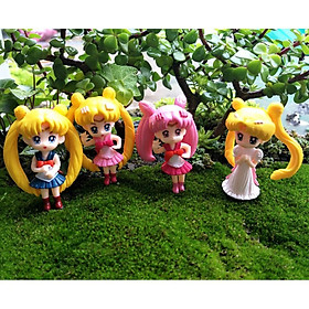 Mua Combo 04 Mô hình thủy thủ mặt trăng Sailor Moon trang trí bánh  tiểu cảnh  bonsai (không bán lẻ)