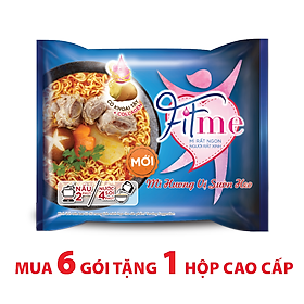 Thùng 36 Gói Mì Sườn Heo Fitme Có Bổ Sung Collagen 80g/gói