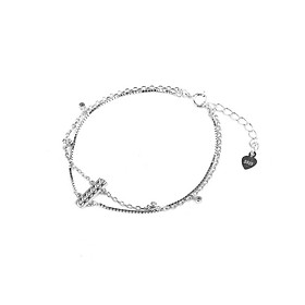 Lắc Tay Bạc Blue Peach Chain LT433