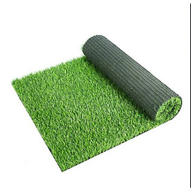Thảm cỏ nhựa nhân tạo sợi cỏ dài 1cm trang trí sự kiện, tiểu cảnh sân vườn loại cao cấp không độc hại, bền, đẹp  khổ 2m