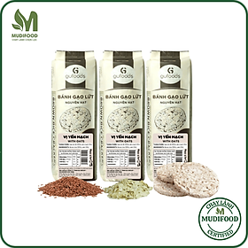 [Vị Huyền Mễ, Nguyên Bản, Yến Mạch] - Bánh Gạo Lứt Ăn Kiêng GUfoods 170g - Tập Gym, Giảm Cân, Thực Dưỡng, Eat Clean, Ăn Vặt Healthy, Không Chiên Dầu
