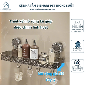 Kệ Để Đồ Phòng Tắm Cốc Hút Chắc Chắn, Chất Liệu PET, Móc Treo Tiện Lợi - HÀNG CHÍNH HÃNG MINIIN