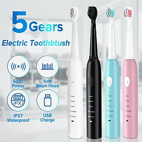 Mua BÀN CHẢI ĐIỆN TỰ ĐỘNG ĐÁNH RĂNG 5 CHẾ ĐỘ -TẶNG 4 ĐẦU CHẢI