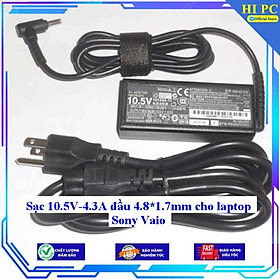 Sạc Laptop 10.5V-3.8A đầu 4.8*1.7mm cho Sony Vaio - Kèm Dây nguồn - Hàng Nhập Khẩu