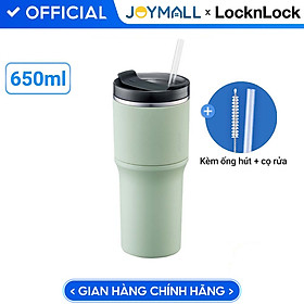 Mua Bình giữ nhiệt LocknLock Metro Drive màu xanh mint LHC4277SMIT 650ml - Hàng chính hãng  kèm ống hút cọ rửa  thiết kế nắp xoay - JoyMall