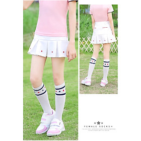 TẤT CHÂN GOLF NỮ - PGM - WZ008 - Chất liệu từ thun cotton cao cấp - Co giãn bốn chiều - Co dãn tốt, tạo cảm giác thoải mái, êm ái, không bai không xù, không hôi chân - Giúp giữ ấm trong mùa đông, chống nắng  Tôn dáng cao hơn, xinh đẹp hơn