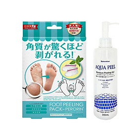 Combo chăm sóc da AQUA PEEL 200ML + FOOT PEELING PACK - PERORIN (MINT) (Hộp 1 túi)