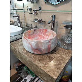 Mua CHẬU LAVABO ĐẶT BÀN HÌNH TRÒN VÂN ĐÁ