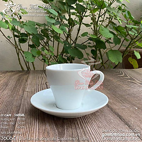 Mua Ly tách sứ uống cafe capuchino 165ml kiểu Italia men trắng Gốm sứ Bát Tràng cao cấp