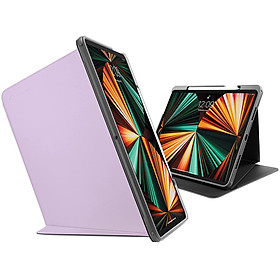 BAO DA TOMTOC (USA) FOR IPAD PRO 12.9 INCH 2021 TỪ TÍNH ĐA GÓC VERTICAL HỖ TRỢ SẠC KHÔNG DÂY APPLE PENCIL B02-008 - HÀNG CHÍNH HÃNG