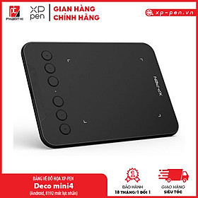 BẢNG VẼ ĐIỆN TỬ XP-PEN DECO MINI4 ANDROID 8192 MỨC LỰC NHẤN KÈM BỦT VẼ KHÔNG SẠC P05D - HÀNG CHÍNH HÃNG