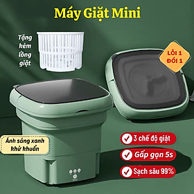 Máy Giặt Mini Clowash Máy Giặt Đồ Nhẹ Du Lịch Gấp Gọn Vắt Khô Khử Khuẩn Bằng Ánh Sáng Xanh Có Nút Thoát Nước Tiện Lợi Tặng Kèm Lồng Giặt