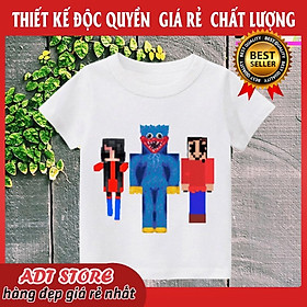 Áo thun cho bé trai và bé gái in hình Game Poppy Playtime Minecraft cực chất giá rẻ
