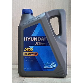 Hình ảnh Dầu nhớt ô tô máy dầu Hyundai Diesel D500 10W30 SL 6 lít