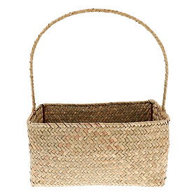 1Pc Natural Seaweed Woven Food Flower Storage Basket Jewelry Watch Case Box